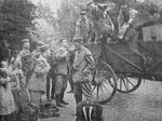German Infantry unload supplies from wagon, 1914 
