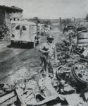 Wreckage of German Convoy in Saone Valley 
