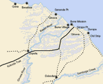 Map of Gona-Buna area, Papua