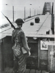 British soldier guarding Nijmegen Bridge 