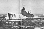 HMS Duke of York in heavy seas 