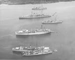 HMS Exeter and US Destroyers, 1934, Panama 