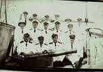 Officers of HMS Minerva at Port Amelia, October 1918 (1 of 2) 