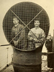 Stokers in cowling on HMS Spiteful, 1901 