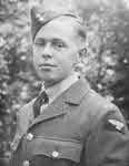 Formal portrait of Sgt Jack Lannings, RAF