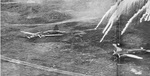Mitsubishi G4M 'Betty' being bombed, Rabaul 