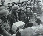 Montgomery visiting the troops, Caen 