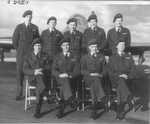 Charles Muldownie and fellow members of a post-war Jet squadron. 