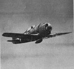 Nakajima Ki-44 Shoki (Demon) 'Tojo' from the front 