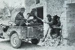 Food delivery to British observers, Normandy 