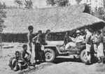 US Officer visits Papuan Village, 1942