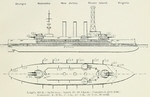 Plans of Virginia Class Pre-Dreadnought Battleships 