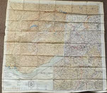 RAF Silk Escape Map, Sheet D, SE France, SW Germany, Belgian-German Border 
