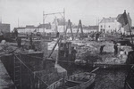 Repairing Stykens Lock, Ostend, 1918 