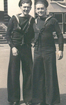 Rex Edward Wood, crew of HMNZS Leader at Battle of Kolombangara (left) 