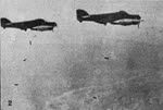 Savoia Marchetti SM.79 dropping bombs 
