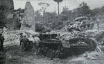 Sherman M4 advancing to Saint Gilles, Operation Cobra 