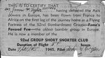 Short Snorter certificate for James W. Taylor - Text 