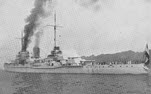 SMS Goeben flying the German Naval Jack 