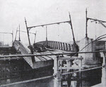Damaged Swing Bridge, Ostend Harbour, 1918 
