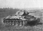 T-34 Model 1941 or 1942 from the right 