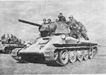 Soldiers on T-34 Model 1943 