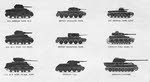 Plans of main tanks, June 1944 