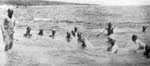 Turkish POWs bathing in the sea at Gallipoli 