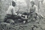 Turkish POWs cutting wood, Gallipoli 