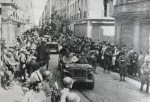 US Troops passing through Rennes 