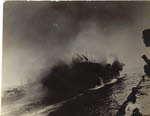 USS Bunker Hill (CV-17) on Fire 