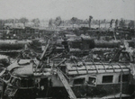 Bomb damage at Vire Railway Yard, 1944 