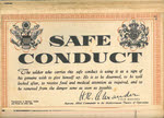 Lt D.W. Gay's War Effort - Safe Conduct issued by Field Marshal Alexander 