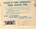 Lt D.W. Gay's War Effort - Card for Polish Troops in German Army 