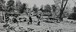 West Yorkshire Regiment in wrecked village, Imphal-Kohima Road 