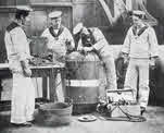 British sailors wiring a mine, 1914 