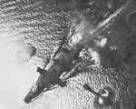 Yamashira being bombed at Leyte 