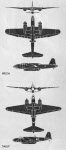 Plans of Yokosuka MXY7 Ohka below Nakajima Ki-49 'Helen' and Mitsubishi Ki-21 'Sally' 