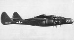Northrop YP-61 Black Widow from the right 