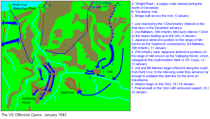 Map of Guadalcanal, The US Offensive Opens,