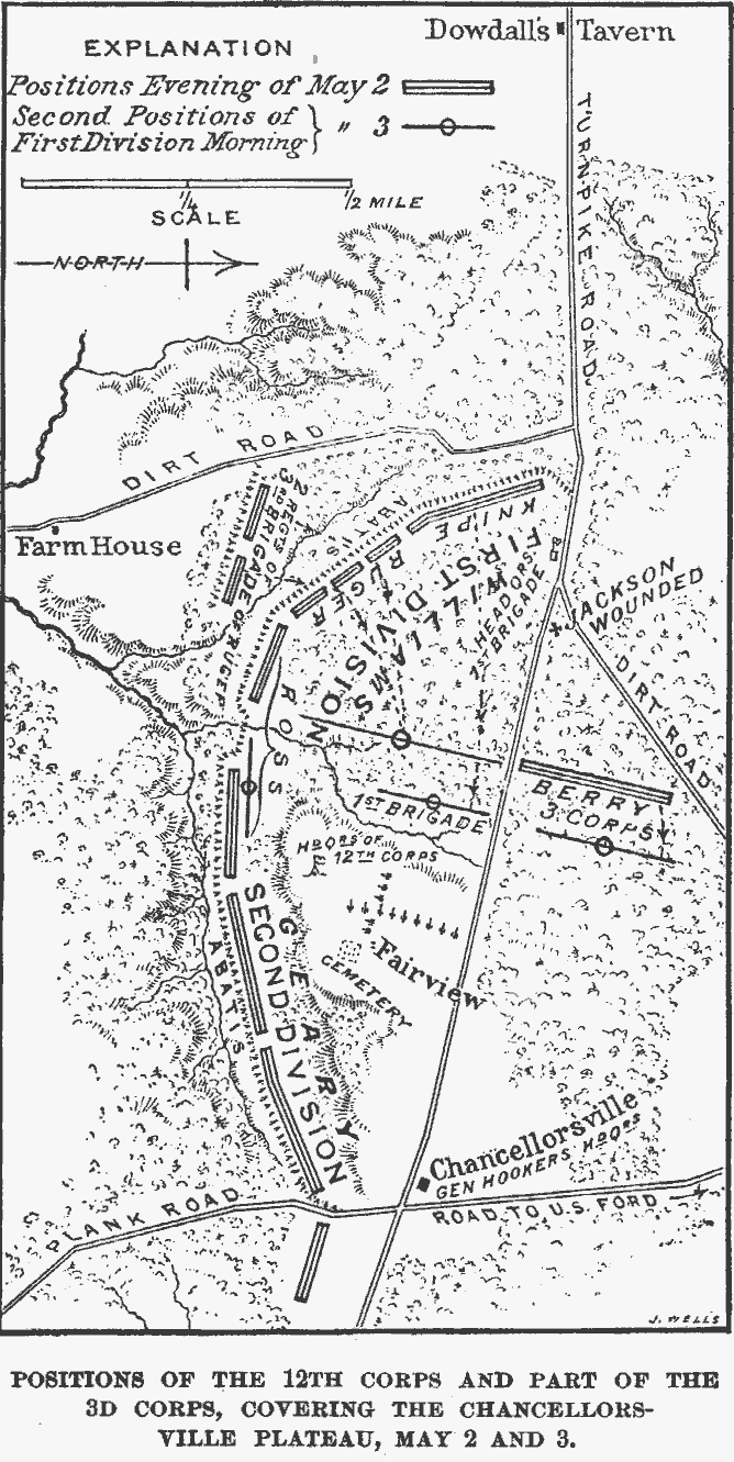 The 12th and 3rd Corps at the battle of Chancellorsville