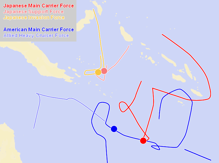 Battle of the Coral Sea: 6 May 1942, 19:00 