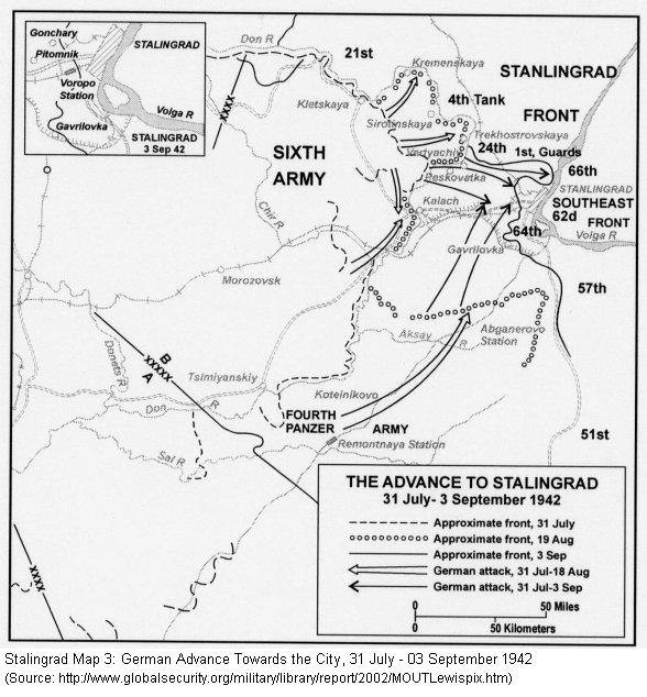 Stalingrad: The German advance towards the city 