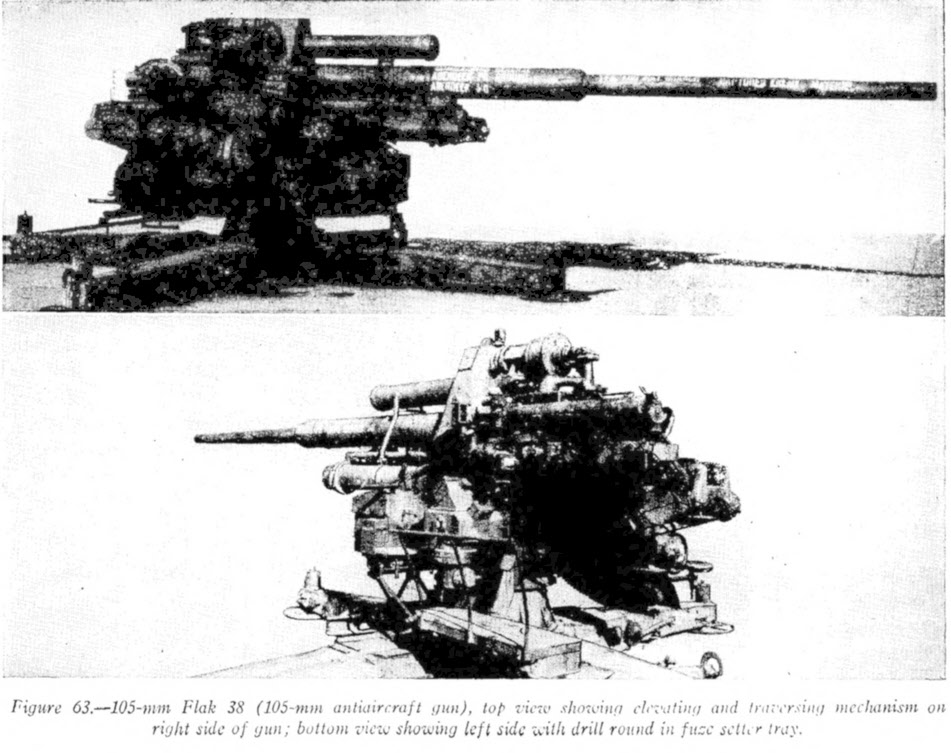 Left and right views of 10.5cm Flak 38