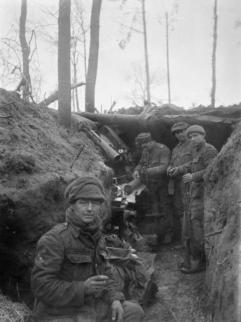 Machine Gun Section, 11th Hussars, Zillebeke Winter 1914-15 