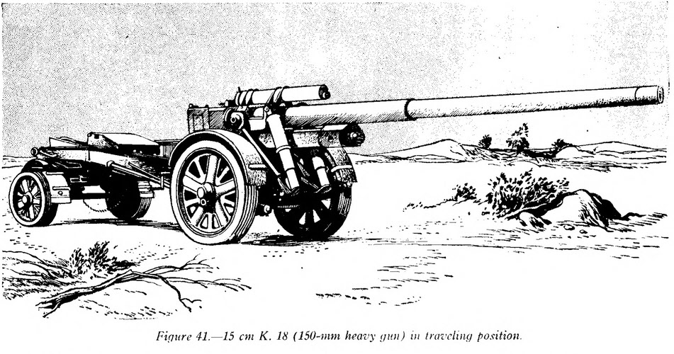 15cm Kanone 18 in traveling position