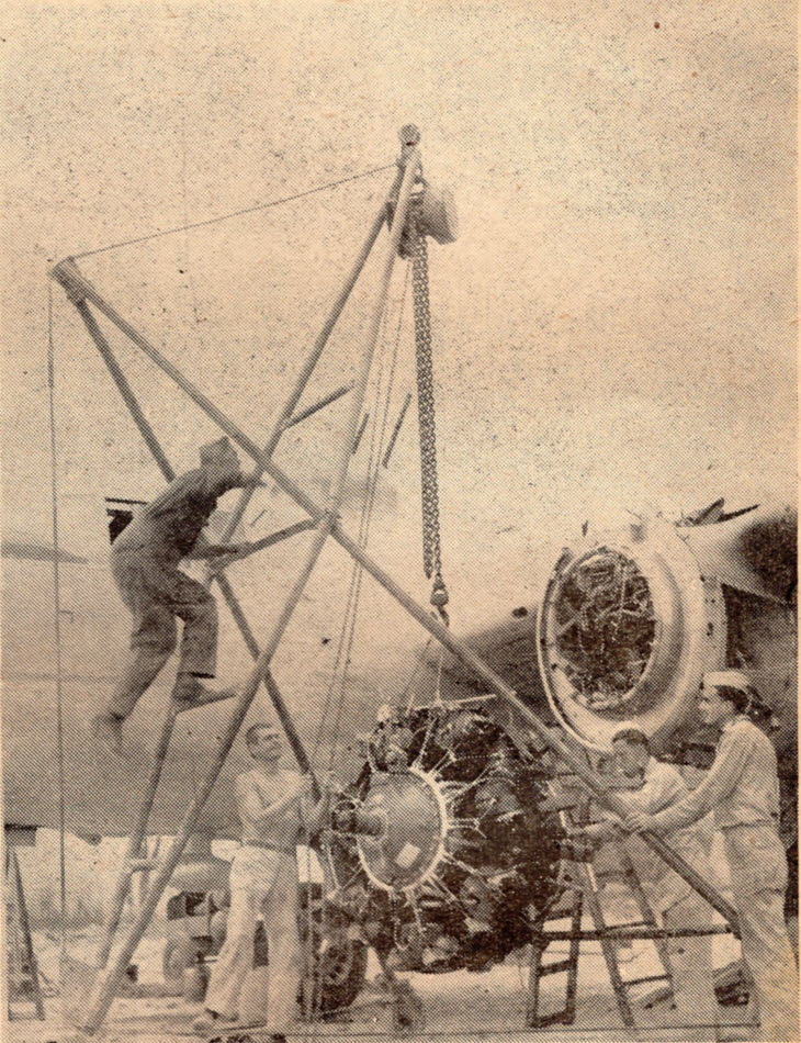 Changing the engine on a B25