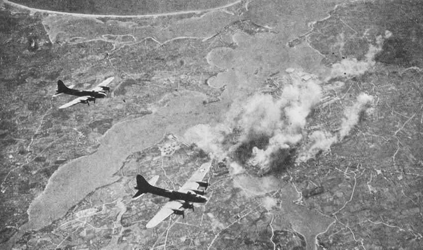 B-17 Flying Fortress over Lorient 