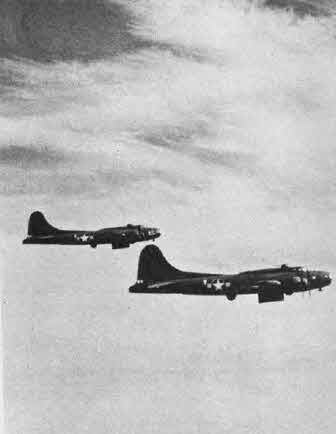 Boeing B-17s with bomb bay open 