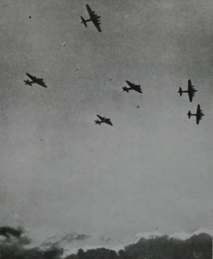 Boeing B-17s returning from attack on Germany 